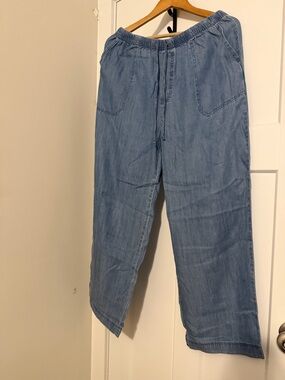 beachlunchlounge Light Blue Denim Pull-On Jeans